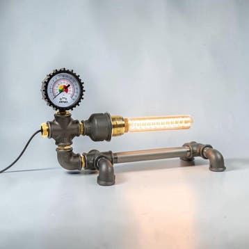 Tafellamp - Gietijzer - Industriële Steampunk-stijl