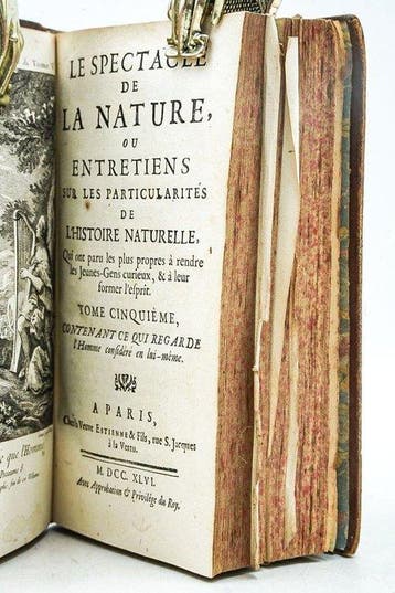 Abbé Pluche - Le spectacle de la nature - Contenant ce qui