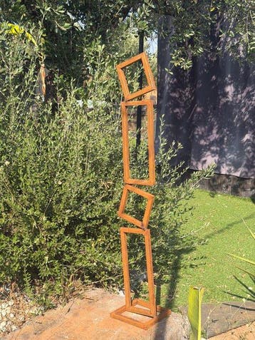 Ana Lucia B.M - Sculpture Corten - XL - No Reserve, Antiek en Kunst