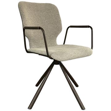 bert plantagie Set Van 6 Eetkamerstoelen Mister T -, Verzenden, Zo goed als nieuw, Grijs