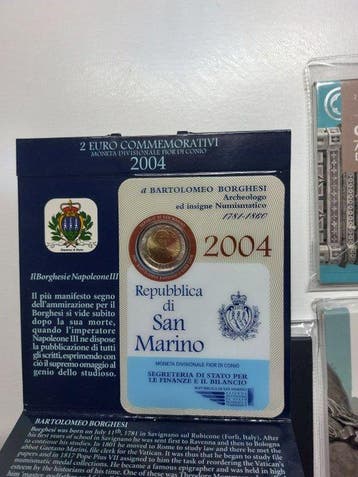 San Marino. 2 Euro 2004/2024 (4 monnaies) (Zonder, Postzegels en Munten