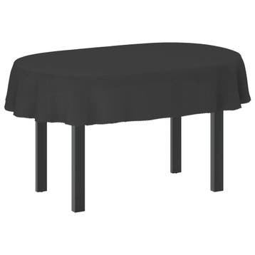 vidaXL Tafelkleed Ovaal Donkergrijs 160 x 220 cm, Huis en Inrichting, Verzenden, Nieuw