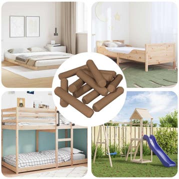 vidaXL Houten deuvels 18000 st Bruin Massief hout, Doe-het-zelf en Bouw, Verzenden, Nieuw