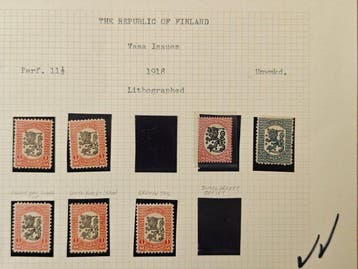 Finlande 1918/1919 - Affaire Vaasa 1918 et surcharge 1919 -