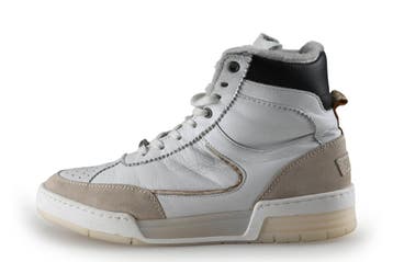 Shabbies Amsterdam Hoge sneakers in maat 41 Wit, Verzenden, Zo goed als nieuw, Sneakers, Wit