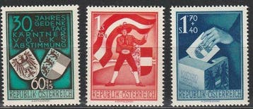 Oostenrijk 1950/1953 - Volksabstimmung en serie vogels -