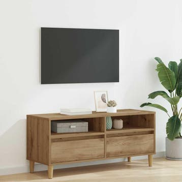 vidaXL TV Kast 100 x 34,5 x 44,5 cm Artisan Eiken Bewerkt, Verzenden, Nieuw