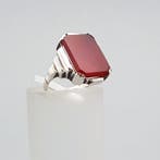 Argent, Art déco, Carneool - Bague