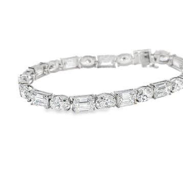 Armband - 14 karaat Witgoud - 27.97ct. tw. Diamant, Bijoux, Sacs & Beauté, Bracelets