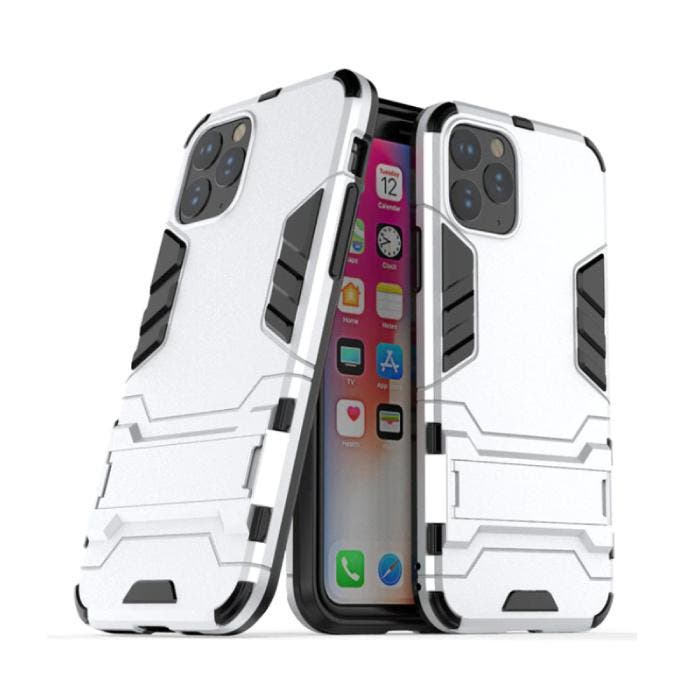 iPhone 11 - Robotic Armor Case Cover Cas TPU Hoesje Wit +, Télécoms, Téléphonie mobile | Housses, Coques & Façades | Apple iPhone