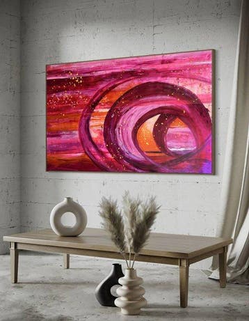 Lev Tov - Magenta, Antiek en Kunst, Kunst | Schilderijen | Modern