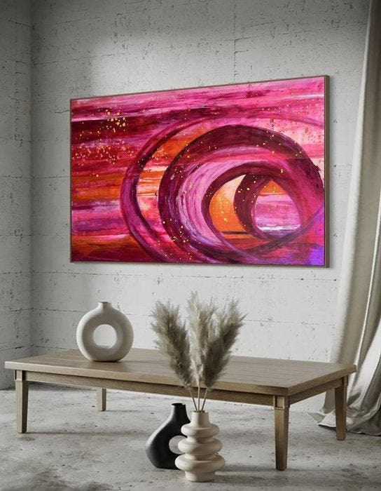 Lev Tov - Magenta, Antiek en Kunst, Kunst | Schilderijen | Modern