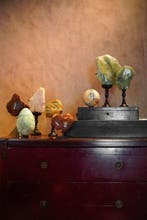 GEEN RESERVEPRIJS - Prachtig paar van een rode jaspis-hart