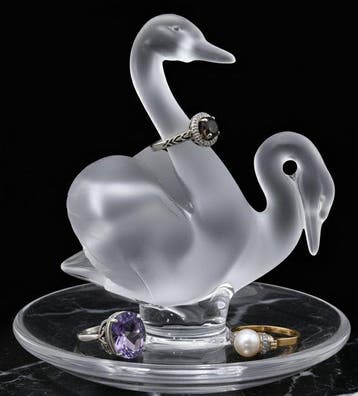 Lalique - Sieradendoos - zwaan - Kristal - Baguier cygne