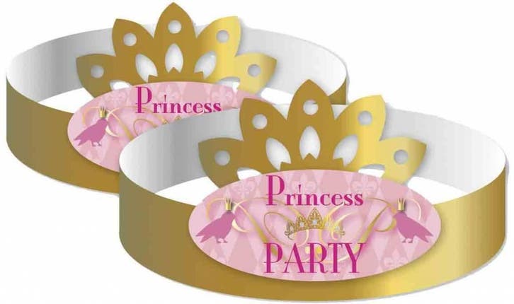Prinsessen Kroontjes Party 6st, Hobby en Vrije tijd, Feestartikelen, Nieuw, Verzenden
