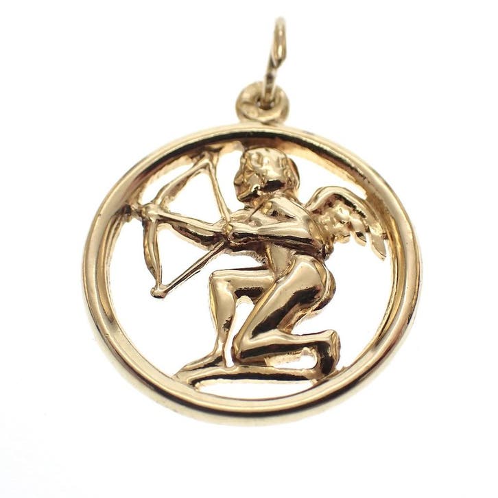 Gouden hanger van Cupido (Hanger of bedel), Handtassen en Accessoires, Bedels, Gebruikt, Overige merken, Goud, Ophalen of Verzenden