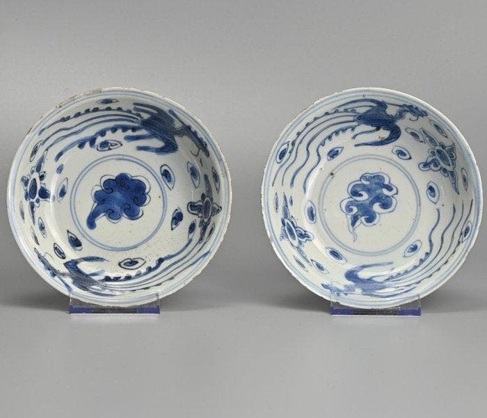 Schotel (4) - Chinese Ko-Sometsuke porcelain blue and white, Antiek en Kunst, Antiek | Overige Antiek