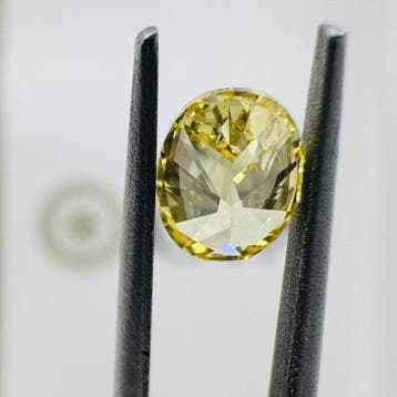1 pcs Diamant (Couleur naturelle) - 0.80 ct - Oval - Fancy