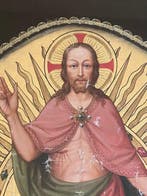 Franse school (XIX) - Antique portrait of Jesus Christ