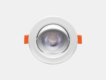 Veiling - 100x 4.9W SMD LED Inbouwspot 3000K mat wit met len, Huis en Inrichting, Nieuw