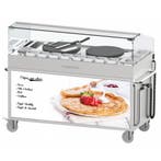 Crêpe-Trolley | RVS | 2 Bakplaten (Ø400mm) | 5.4kW |, Verzenden