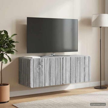 vidaXL Wandmontage TV-kast Grijs sonoma 78,5 x 31 x 30 cm, Huis en Inrichting, Verzenden, Nieuw