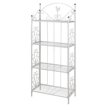Plantenrek 4 etages wit | Retour deal | Knallerprijs, Verzenden, Zo goed als nieuw, Metaal, 60 tot 100 cm
