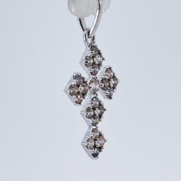 Zonder minimumprijs - Hanger - 14 karaat Witgoud - 0.52ct.