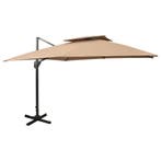 vidaXL Zwevende parasol met dubbele bovenkant 300x300 cm, Tuin en Terras, Parasols, Verzenden, Nieuw