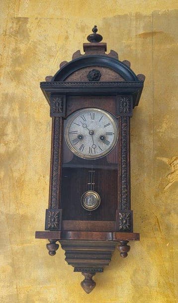 Wandklok - Hout - 1850-1900, Antiek en Kunst