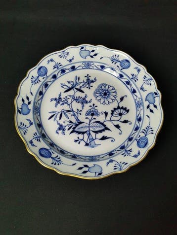 Antica Meissen - Cipolla blu oro - Piatto da portata -