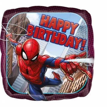 Spiderman Helium Ballon Happy Birthday 45cm leeg, Verzenden, Nieuw