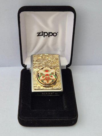 Zippo - Golden Dragon - wunderschön emailliert !!! - Zonder