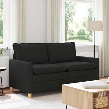 vidaXL bank / zetel Zwart 156 x 81 x 87,5 cm Stof, Huis en Inrichting, Zetels | Zetels, Verzenden, Nieuw
