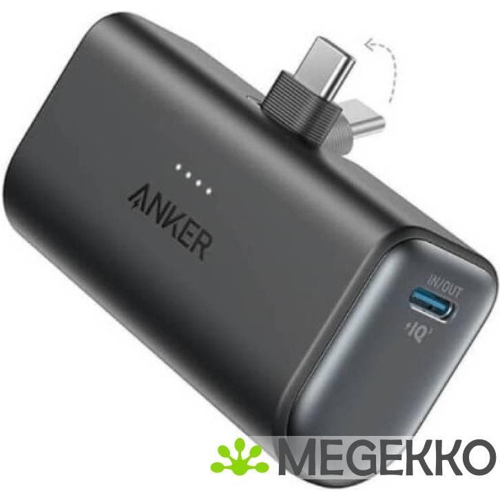 Anker Nano 5000 mAh Mini Powerbank Zwart, Telecommunicatie, Powerbanks, Nieuw, Verzenden