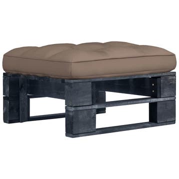 vidaXL Tuinhocker pallet zwart geïmpregneerd grenenhout, Verzenden, Nieuw