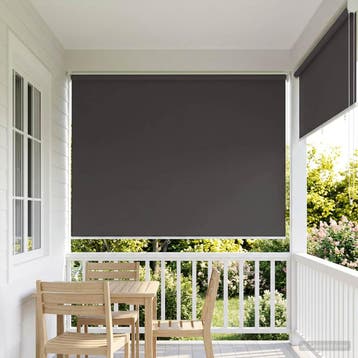 vidaXL Buitenrolgordijn UV-bescherming Antraciet 100 x 230, Verzenden