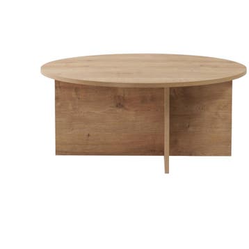 Evila Modern Coffee Table, Sapphire Oak, 90 X 40 X 90 Cm, Verzenden, Nieuw, 50 tot 100 cm, Scandinavisch