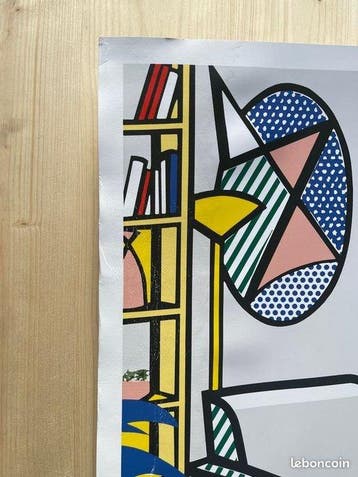 Roy Lichtenstein - Interior with Skyline - Jaren 1990, Antiquités & Art