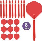 ABC Darts - Dart Flights en Dart Shafts Combi set - Rood, Sport en Fitness, Ophalen of Verzenden, Nieuw, Pijlen