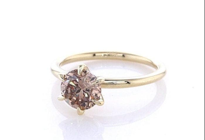 Ring - 14 karaat Geel goud - 1.01ct. tw., Bijoux, Sacs & Beauté, Bagues