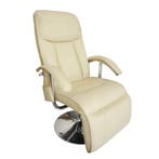 vidaXL Massagestoel kunstleer crèmewit, Huis en Inrichting, Stoelen, Verzenden, Nieuw
