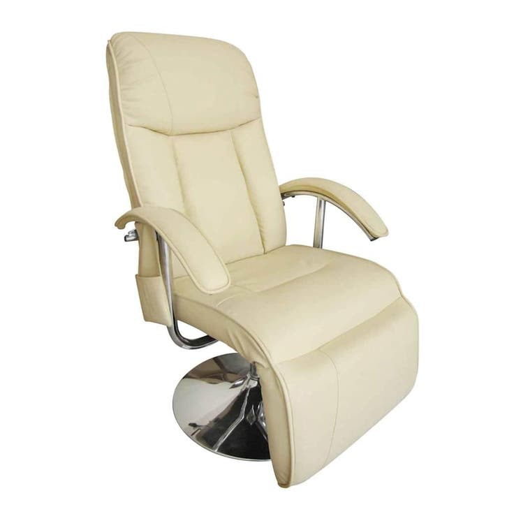 vidaXL Massagestoel kunstleer crèmewit, Huis en Inrichting, Stoelen, Nieuw, Verzenden