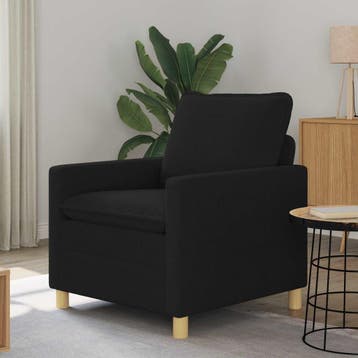 vidaXL bank / zetel Zwart 76 x 81 x 87,5 cm Stof, Verzenden, Nieuw