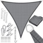 Schaduwdoek - Zonnezeil - Driehoek - 3x3x3 m - Grijs - KESSE, Verzenden, Nieuw