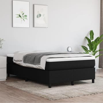vidaXL Boxspring bed 120x200 cm stof zwart, Huis en Inrichting, Slaapkamer | Bedden, Verzenden, Nieuw