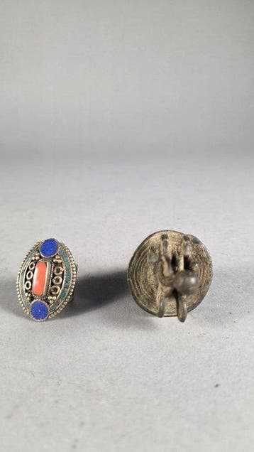 Twee bronzen ringen - Dogon - Mali (Zonder minimumprijs)