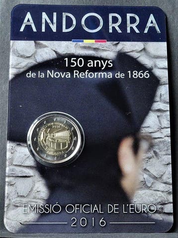 Andorra. 2 Euro 2016/2017 (4 stuks) (Zonder minimumprijs)