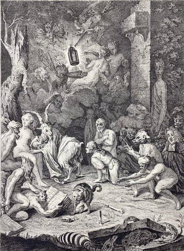 Dominique Collin (1725-1781) - Reception dun sorcier (Sabba