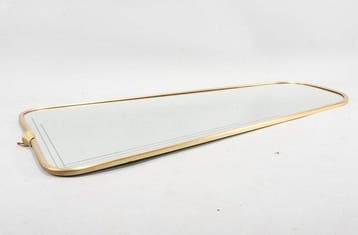 Wandspiegel - Glas, Messing, vezelplaat - Asymmetrisch